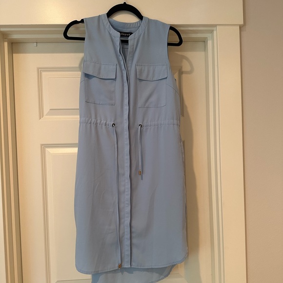 Light Blue double breasted Allegra K tie waist dress - Picture 6 of 6